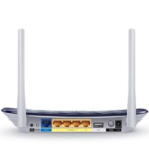 TP-LINK AC750 Dual Band Wireless Router, Mediatek, 433Mbps at 5GHz + 300Mbps at 2.4GHz, 802.11ac/a/b/g/n, 1 10/100M WAN + 4 10/100M LAN, Wireless On/Off, 2 fixed antennas