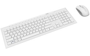 Set tastatură și mouse RAPOO 8210M Multi mode, Bluetooth și 2,4 Ghz, alb