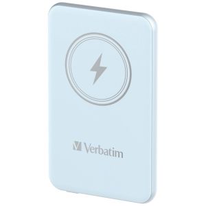 External battery Verbatim MCP-5BE Power Pack 5000 mAh with UBS-C® PD 20W / Magnetic Wireless Charging 15W Blue