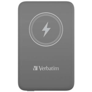 External battery Verbatim MCP-10GY Power Pack 10000 mAh with UBS-C® PD 20W / Magnetic Wireless Charging 15W Gray