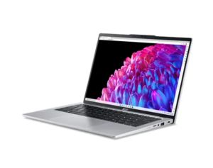 Laptop Acer Swift Go14, SFG14-73-714G, Intel Core Ultra 7 155U (up to 4.80 GHz, 12MB), 14" WQ 2.2K IPS SlimBezel, 16GB LPDDR5, 1024GB PCIe NVMe SSD, Intel UMA, AX+BT 6E, QHDCamera , CR MicroSD, FPR, Win 11 Home, Silver
