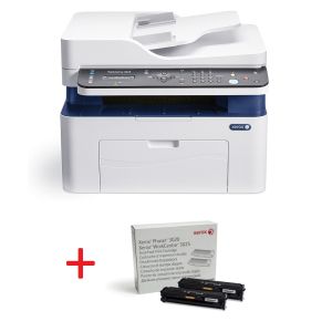 Dispozitiv multifuncțional laser Xerox WorkCentre 3025N (cu ADF) + Cartuș de imprimare Xerox Phaser 3020 / WorkCentre 3025 Dual Pack