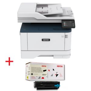 Imprimanta laser Xerox B305 A4 MFP monocrom 38 ppm. Imprimați, copiați și scanați. Duplex, rețea, wifi, USB, tavă de hârtie pentru 250 de coli + cartuș de toner standard Xerox Black 3000 de pagini B310/B305/B315