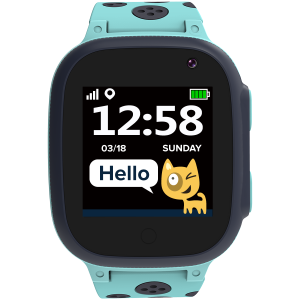 CANYON Sandy KW-34, Kids smartwatch, 1.44 inch colorful screen, GPS function, Nano SIM card, 32+32MB, GSM(850/900/1800/1900MHz), 400mAh battery, compatibility with iOS and android, Blue, host: 52.9 *40.3*14.8mm, strap: 230*20mm, 42g