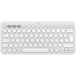 Keyboard Logitech Pebble Keys 2 K380s - TONAL WHITE - US INT'L - BT - N/A - INTNL-973 - UNIVERSAL