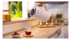 Electric kettle Bosch TWK2M161, MyMoment Plastic Kettle, 2400 W, 1.7 l, Cup indicator, Limescale filter, Triple safety function, White