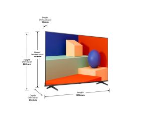 Телевизор Hisense 58" A6K, 4K Ultra HD 3840x2160, DLED, DFA, Precision Colour, HDR 10+, HLG, Dolby Vision, DTS Virtual X, Smart TV, WiFi, BT, AnyView Cast, Gaming Mode, 1xHDMI2 eArc, 2xHDMI, 2xUSB, LAN, CI+, DVB-T2/C/S2, Black