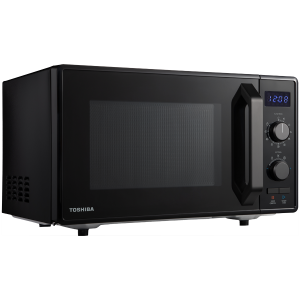 3-in-1 Microwave Oven with Grill and Combination Hob, 23 Litres, Rotating Plate with Storage, Timer, Built-in LED Lights, 900 W, Grill 1050 W, Pizza Programme, Black