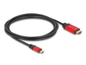 Кабел Delock USB-C - HDMI, 2m, Червен