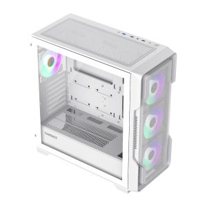 Gamemax кутия Case EATX - SIEGE White - Addressable RGB