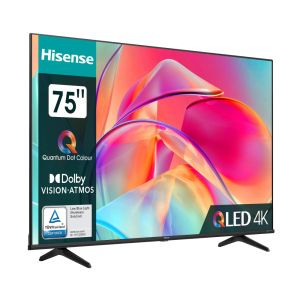 Телевизор Hisense 75" E7KQ, 4K Ultra HD 3840x2160, QLED, Quantum Dot, HDR 10+, HLG, Dolby Vision, DTS Virtual X, Smart TV, WiFi 5GHz, WiFi Direct, BT, Anyview Cast, 3xHDMI, 2xUSB, LAN, CI+, DVB-T2/C/S2, Black