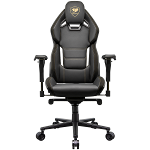 COUGAR Chair Hotrod Royal, Hyper-Dura leatherette, Micro suede-like texture, 150º Reclining, Piston Lift Height Adjustment, RocX, 4D Adjustable Armrest, Plus-Size Wheels, Class 4 Gas Lift Cylinder,