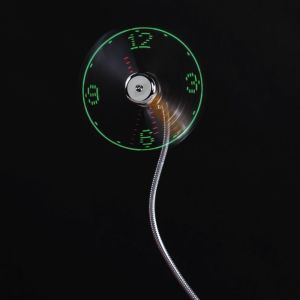 USB LED Вентилатор светещ, часовник, 12315