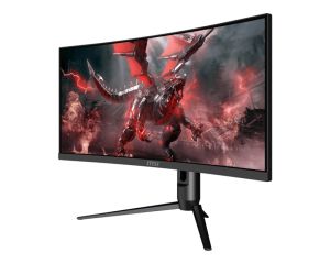 Монитор MSI Optix MAG301CR2, 29.5", 200Hz, 1ms, VA, 2560x1080, 21:9, Curved 1500R, Freesync Premium, Gaming OSD, Mystic Light, Anti-Flicker, LBL, 300 nits, 3000:1, 1x DP (1.2), 2x HDMI (2.0), 1x Type C (DP alt.), Earphone out, Height Adj, VESA, 9S6-3CB45H