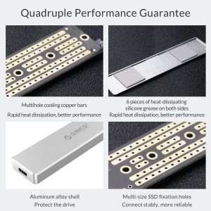 Orico Storage - Case - M.2 NVMe M-key 10 Gbps - PCM2-C3-SV