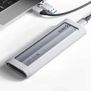 Orico външна кутия за диск Storage - Case - M.2 NVMe/SATA M/B key - USB3.1 Type-C, Silicone Protective Case, 10Gbps - AXM2S-G2-GY-BP