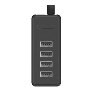 Orico хъб USB2.0 HUB 4 port - USB/Micro USB input, Black - W5P-U2-100-BK-EP