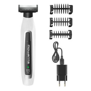 Trimmer Rowenta TN6010F5 Hybrid Forever Sharp White, Beard, Waterproof 3-In-1, Self-Sharpening Blades, 100% Stainless Steel, 90Min Autonomy, Charging Time 1H30Min, 3 Combs, Cleaning Brush & Oil