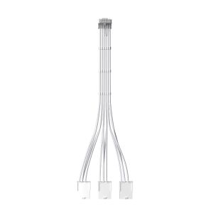 1stPlayer Custom Sleeved Modding Cable White - 3 x PCIe 8-pin to 12VHPWR - FM3-B-WH