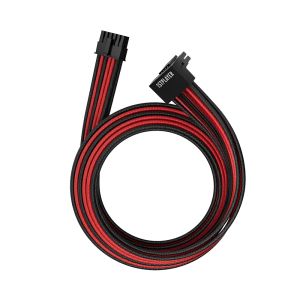 1stPlayer Custom Sleeved Modding Cable Black/Red - PCIe 5.0 12VHPWR M/M - FM2-B-BR