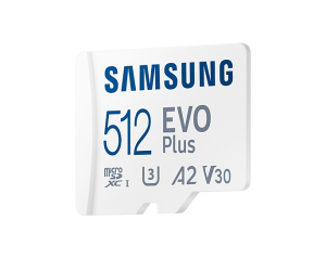 Карта памет Samsung EVO Plus, microSDXC, UHS-I, 512GB, Адаптер