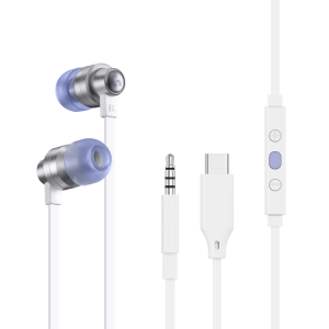 Gaming Earphone Logitech G333 In-ear, 3.5 mm + USB-C adapter, White