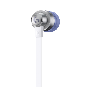 Gaming Earphone Logitech G333 In-ear, 3.5 mm + USB-C adapter, White