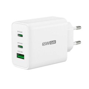 Мрежово зарядно j5create JUP3365E 65W, 3 порта, USB-C, USB-A