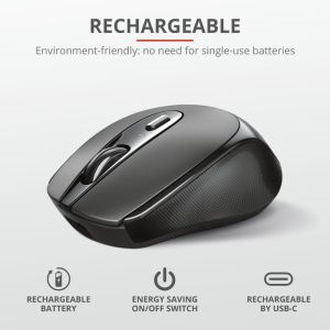 Mouse TRUST Zaya Wireless Rechargeable Mouse Black