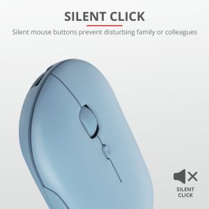 Mouse TRUST Puck Wireless & BT Rechargeable Mouse Blue