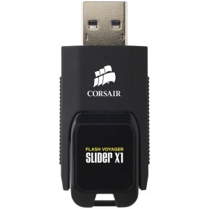 Corsair Flash Voyager Slider X1 USB 3.0 64GB, Capless Design, Read 130MBs, Plug and Play, EAN:0843591056991