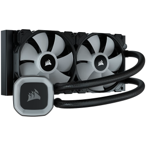 CORSAIR H100 RGB, 240mm Radiator, Liquid CPU Cooler