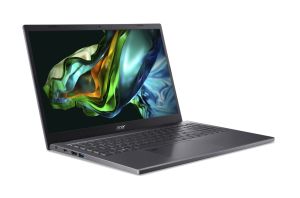 Лаптоп Acer Aspire 5, A515-58M-56WA, Intel Core i5-1335U (1.3GHz up to 4.60GHz, 12MB), 15.6" FHD IPS SlimBezel, 16 GB DDR5, 512GB PCIe NVMe SSD, Intel Iris Xe Graphics, Wifi 802.11AX, BT, HD Cam, KB Backlight, Fingerprint reader, Linux, Gray