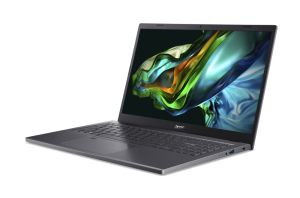 Лаптоп Acer Aspire 5, A515-58M-56WA, Intel Core i5-1335U (1.3GHz up to 4.60GHz, 12MB), 15.6" FHD IPS SlimBezel, 16 GB DDR5, 512GB PCIe NVMe SSD, Intel Iris Xe Graphics, Wifi 802.11AX, BT, HD Cam, KB Backlight, Fingerprint reader, Linux, Gray