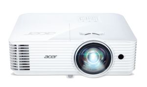 Мултимедиен проектор Acer Projector S1386WHn, DLP, Short Throw, WXGA (1280x800), 3600 ANSI Lumens, 20000:1, 3D, HDMI, VGA, LAN, RCA, Audio in, Audio out, VGA out, DC Out (5V/1A, USB-A), Speaker 16W, Bluelight Shield, 3.1kg, White