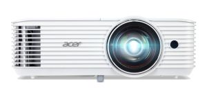 Мултимедиен проектор Acer Projector S1386WHn, DLP, Short Throw, WXGA (1280x800), 3600 ANSI Lumens, 20000:1, 3D, HDMI, VGA, LAN, RCA, Audio in, Audio out, VGA out, DC Out (5V/1A, USB-A), Speaker 16W, Bluelight Shield, 3.1kg, White