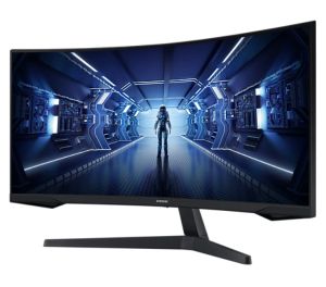 Монитор Samsung LC34G55T, 34" CURVED VA, 1000R, 165 Hz, 1 ms MPRT, 21:9, 3440 x 1440, HDR10, 250 cd/m2, 2500:1 Contrast, Mega DCR, Eye Saver, Flicker Free, FreeSync Premium, Black Equalizer, Low Input Lag, DP 1.4, HDMI 2.0, Headphone, 178°/178°, Black