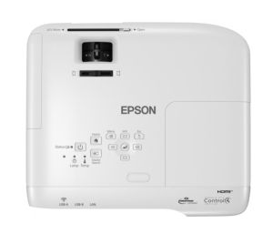 Мултимедиен проектор Epson EB-992F, Full HD 1080p (1920 x 1080, 16:9), 4000 ANSI lumens, 16 000 : 1, USB 2.0 Type A, USB 2.0 Type B, RS-232C, LAN, VGA in (2x), VGA out, HDMI in (2x), Composite in, Wireless 802.11b/g/n, Miracast, White