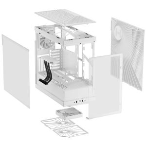 Case HYTE Y40 Tempered Glass, Mid-Tower, White