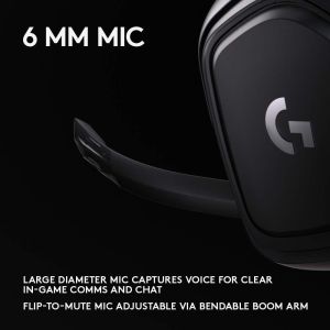 Gaming Earphone Logitech G432, Microphone, Black