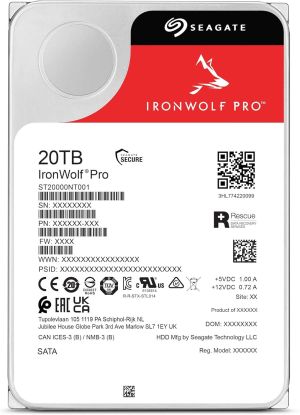 Хард диск SEAGATE IronWolf ST20000NT001, 20TB, 256MB Cache, SATA 6.0Gb/s