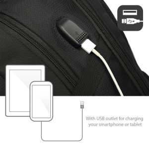 Global Notebook Backpack 15.6" with USB Outlet