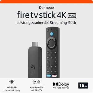 Player multimedia AMAZON Fire TV Stick Max Gen2, Wi-Fi 6, Alexa, Negru