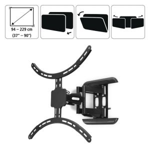 Hama TV Wall Bracket, Swivel, Tilt, Pull-out, 229 cm (90"), 220837