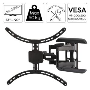 Hama TV Wall Bracket, Swivel, Tilt, Pull-out, 229 cm (90"), 220837