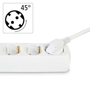 Distribution Panel, HAMA 30535,3 sockets, with switch, child-proof, 3 m, white