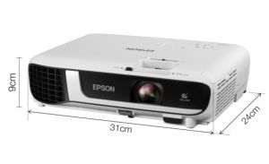 Мултимедиен проектор Epson EB-W51, WXGA (1280 x 800, 16:10), 4000 ANSI lumens, 16000:1, WLAN (optional), HDMI, USB 3:1 function, VGA, Speakers, Lamp warr: 12 months or 1.000 h, White