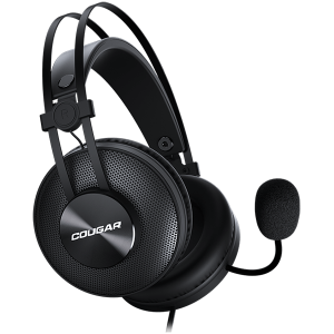 COUGAR Immersa Essential, 40mm Driver: High-quality Stereo Sound, 9.7mm Noise Cancellation Cardioid Microphone, 260g ultra Lightweight Suspended Leatherlike Headband Design, Volume Control & Microphone Switch Control