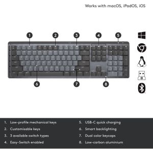 Wireless Keyboard Logitech MX Illuminated Performance