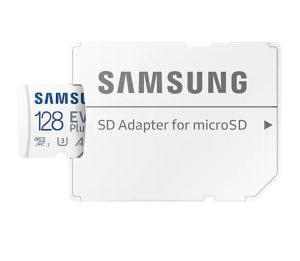 Memory Samsung 128GB micro SD Card EVO Plus with Adapter, Class10, Transfer Speed up to 160MB/s